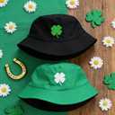 EVKILKJS St Patricks Day Hat Shamrock Hat Trendy Comfortable Textured Foldable Unisex Green