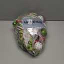 Christmas Tree Decorations Set,Christmas Ball Ornaments Glittering Plastic Hanging Decorations Elf Balls,Large Tree Topper Wreath Bow,Candy Peppermint Wood Ornaments (Red and Lime Green)