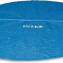 INTEX 28014E Solar Pool Cover: for 16ft Round Easy Set and Metal Frame Pools Insulates Pool Water Reduces Water Evaporation Keeps Debris Out Reduces Chemical Consumption