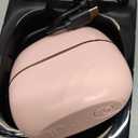 Glam brushs Mini Hair Straightener,3-Speed Temperature Control, Portable Electric Hair Straightener Brush 30s Heating,Rapid Heating & Anti Scald Shell, Cordless Straightening Comb for Travel(Pink)