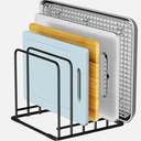 Kitchen Cabinet Organizer Heavy-Duty Cookware Holder with 5 Slots