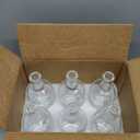 Clear Glass Bottles 12 oz - 375ml [Pack of 6] for Wine Beverages Drinks Oil Vinegar Kombucha Beer Water Soda with Cork Stopper Airtight Lid