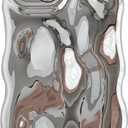 Caseative for iPhone 15 Case,Water Ripple Wave Meteorite Bubble Chrome Plating Electroplated Candy Phone Case (Silver)