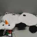 Lulu Home 2-Pack Lighted Christmas Snowman Decorations, 3.1+2.5FT Outdoor Snowmen with 70 LEDs White Lights, 2D Plug-in Snowman Holiday Yard Decor with Scarves for Lawn Garden Party