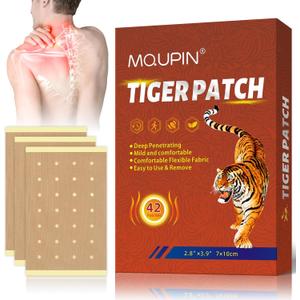 42PCS Tiger Patch, Chinese Tiger Back Heat Patches Ultra Strength for Muscle Joint of Knee Shoulder and Neck