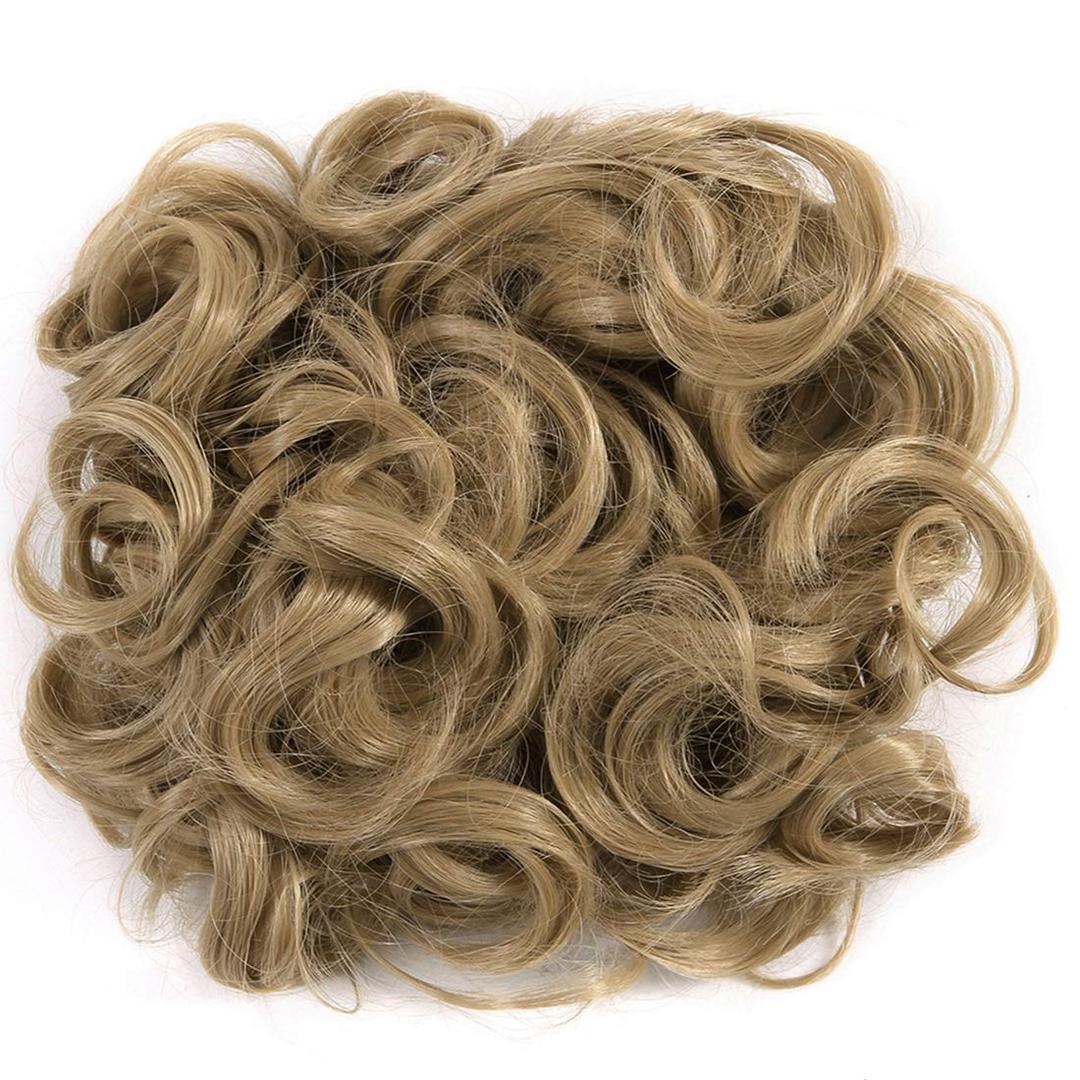 Messy Curly Hair Bun Extensions Updo Hairpiece Chignons Easy Stretch Hair Combs Clip in Ponytail Extensions