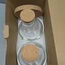 KIVY Glass Detergent Dispenser Container Set of 4 [INCL Labels] Large Glass jars for Laundry Room Organization Decor - Laundry soap dispenser for liquid detergent dispenser - Fabric softener dispenser