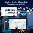 Wireless Carplay Adapter for iPhone, Easy to Upgrade Wired CarPlay to Wireless, Plug & Play, Mini Size with USB A & Type-C, Wireless Control Adapter for Cars from 2017 and iOS 10+ (Black)