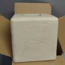 Natural Travertine Textures Tissue Box Cover Square for Home Decor,Resin Heavy Tissue Box Holder for Bathroom Countertop,Tabletop,Bedside Table,Office (Handmade of Resin) (Yellow Stone)