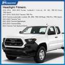 Headlights Assembly with Bulbs for 2016-2023 Toyota Tacoma (Does NOT fit models with factory LED DRL; factory halogen models ONLY) Headlamp Replacement Driver & Passenger Side