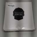 YEAKE Flexible Gooseneck Bamboo Vanity Makeup Mirror,360Rotation 8" Large Frameless, Folding Portable Table Desk Mirror with Stand for Bathroom Shaving Make Up, Rectangle