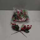 10 Pack Christmas Artificial Berry Twigs for Tree Decoration, DIY Red Berry Stems for Crafts Wreath Garland Ornaments Decor