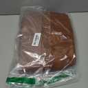 Thgonwid Unstuffed Moroccan Storage Pouf Foot Stool Ottoman Seat Handmade Faux Leather Bean Bag Floor Chair Foot Rest for Living Room, Bedroom or Balcony (Light Brown)