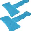 REEZEIVI 2 Pack Hot Tub Headrest Pillow,Chaise Lounge Pillows Outdoor 3D air mesh,Spa Pillow for Outdoor Hot Tub, Quick Drying and Washable,Head and Neck Support Pillow with Adjustable Weighted Strap (Blue)