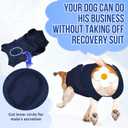 Lukovee Recovery Suit for Dogs, Zipper On Recovery Suit for Female Male Dog, Onesie Abdominal Wounds Cone E-Collar Alternative Prevent Licking Spay Recovery Suit (XL, DBL)