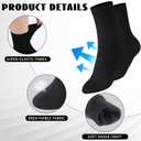 Winter Socks Bulk for Homeless Donations Moisture Wicking Crew Socks for Unisex Adult Men (Black)