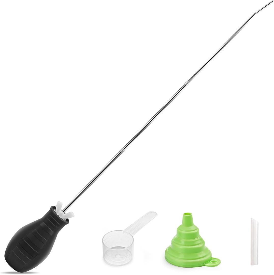 Sbestily Diatomaceous Earth Powder Duster, Extendable Long Tubes from 5'' to 22'', Garden and Indoor, Large Bulb Handheld Insect Treatment Spreader Applicator, Puffer, Spray Bottle