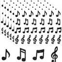 Whaline 540Pcs Music Note Stickers Glitter Black Music Labels Assorted Musical Symbols Adhesive Decals Teacher Reward Sticker for School Notebook Laptop Envelope Scrapbook Journal Cards Decor