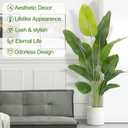 Lifelike Bird of Paradise Artificial Plant,6ft Faux Banana Leaf Tree with 13 Trunks - Perfect Indoor Silk Floor Plant for Home Decor in Living Room, Office, and Bedroom (Set of 2)
