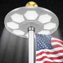 PPQ Solar Flagpole LED Light,New 160 LED Ultra Bright Flag Pole Light for 15-25 Ft Poles,Solar Powered Waterproof Lighting on Outdoor Pole Top,10-15 Hour Dusk to Dawn Auto On/Off