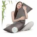 Cooling Weighted Body Pillow with Bamboo Cover (41 x 9") 8.5lbs, Quilted Glass Beads Body Pillows for Adults, Weighted Pillow for Deep Sleepers, Full Body Pillow for Side Sleepers