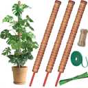 3 Pack 28 Inch Moss Pole, Stackable Moss Poles for Climbing Plants Monstera, Tall Plant Sticks Accessories, Large Coir Monstera Plant Support Stakes for Potted Plants Indoor, Pothos