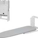 Zoes Homeware Wall Mounted Ironing Board, 180 Rotation, Space-Saving Fold Down, 36" x 12", Silver