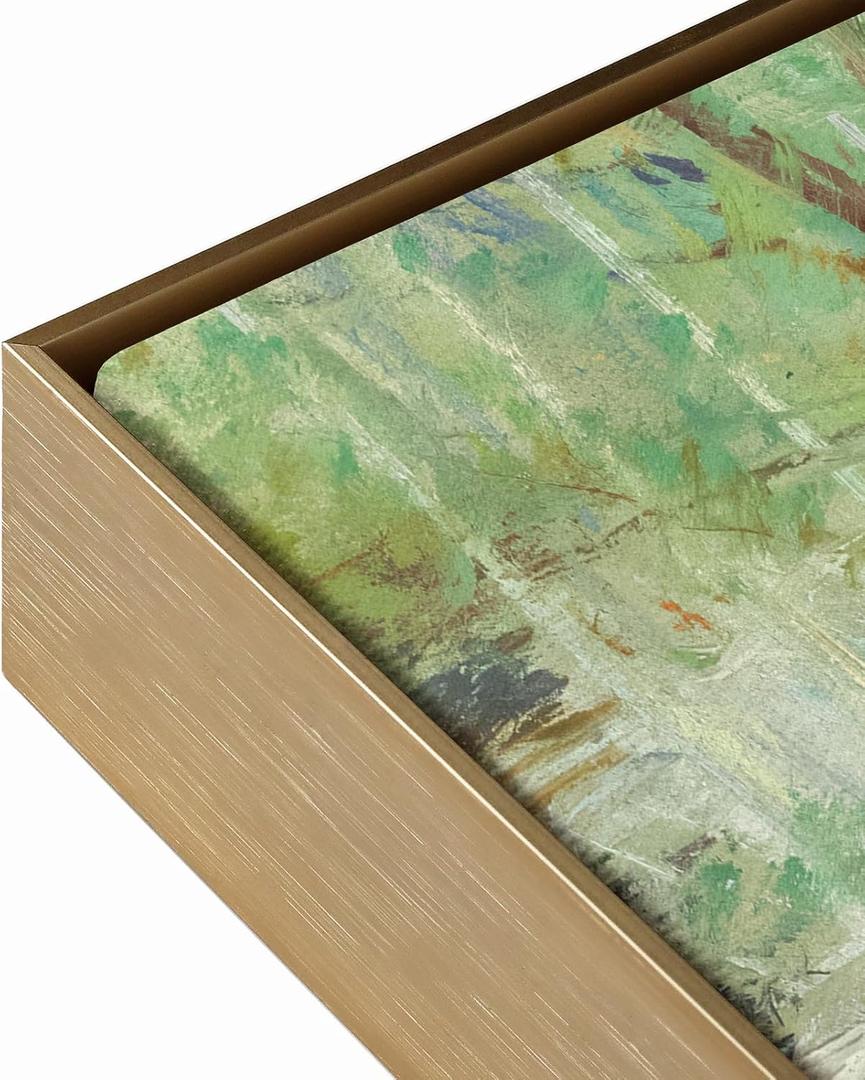 Floating Frame for 32x48 Stretched Canvas Paintings, DIY Metal Canvas Frame with 5/6" Deep Floater Frame for Memorial Oil Paintings, Birthday Anniversary Christmas Gift (Bronze)