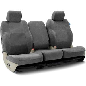 Coverking Custom Fit Seat Cover Designed for Select Chevrolet Models: 1 Row, Suede Fabric, Charcoal Solid