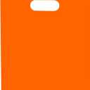 Merchandise Bags 100 Orange 9"x12" Size 1.5Mil Thick With Handles