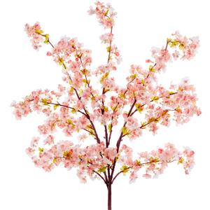 SITUMEIZI Artificial Cherry Blossom Branches Silk 39 Inch Faux Cherry Flowers Peach Tall Stems for Home Wedding Bedroom Table Japanese Real Touch Vase Decoration(3Pcs,Pink)