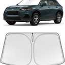 Foldable Sun Shade WODSTA Full Coverage Windshield Sunshade Compatible with Honda HRV 2023-2026 4-Layer Thickened Windows Visor 240T Polyester Windshield Sun Shade