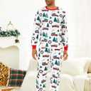 PATPAT Christmas Family Matching Pajama Sets Includes Christmas Socks - Perfect for Family Photos & Holiday Celebrations (White, XXL)