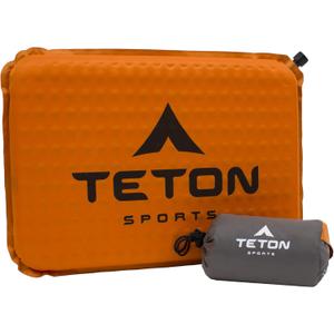 Teton Camping Seat Cushion; Stadium Seat; Office Chair; Car Pad; Inflatable, Orange