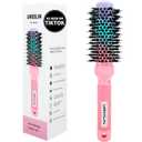 UREELIN Round Brush for Blow Out - 1.3 Inch Small Nano Thermal Ceramic & Ionic with Boar Bristles - Salon Blow Drying Hair Brush for Drying,Volumizing, Curling, Shine & Smooth Styling