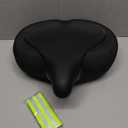 Bicycle Seat, Bike Seat for Women Men Extra Comfort Wide, Oversized Comfortable Seats Saddle for Peloton Bikes, Fit for Exercise Bikes, Electric Bikes, Mountain Bikes, Cruiser Bikes (Black)