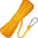 Shappy Floating Rope Life Ring Rope Lifesaving Dock Lines Boat Braided Polypropylene Outdoor Throwing Lines for Life Preserver Ring Anchor Heaving Line with Spring Hook