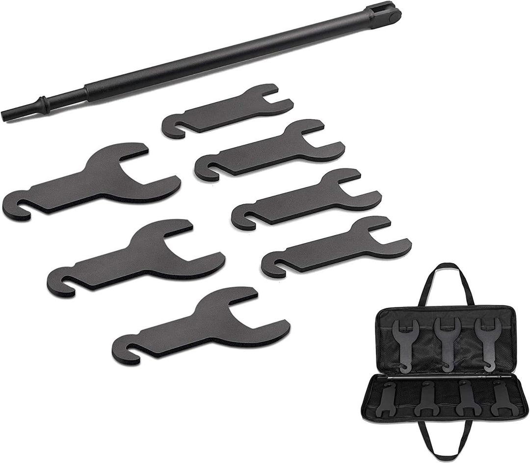 Mekar Pneumatic Fan Clutch Wrench Set Clutch Removal Tool Kit Compatible with Jeep, Ford, GM,Chrysler