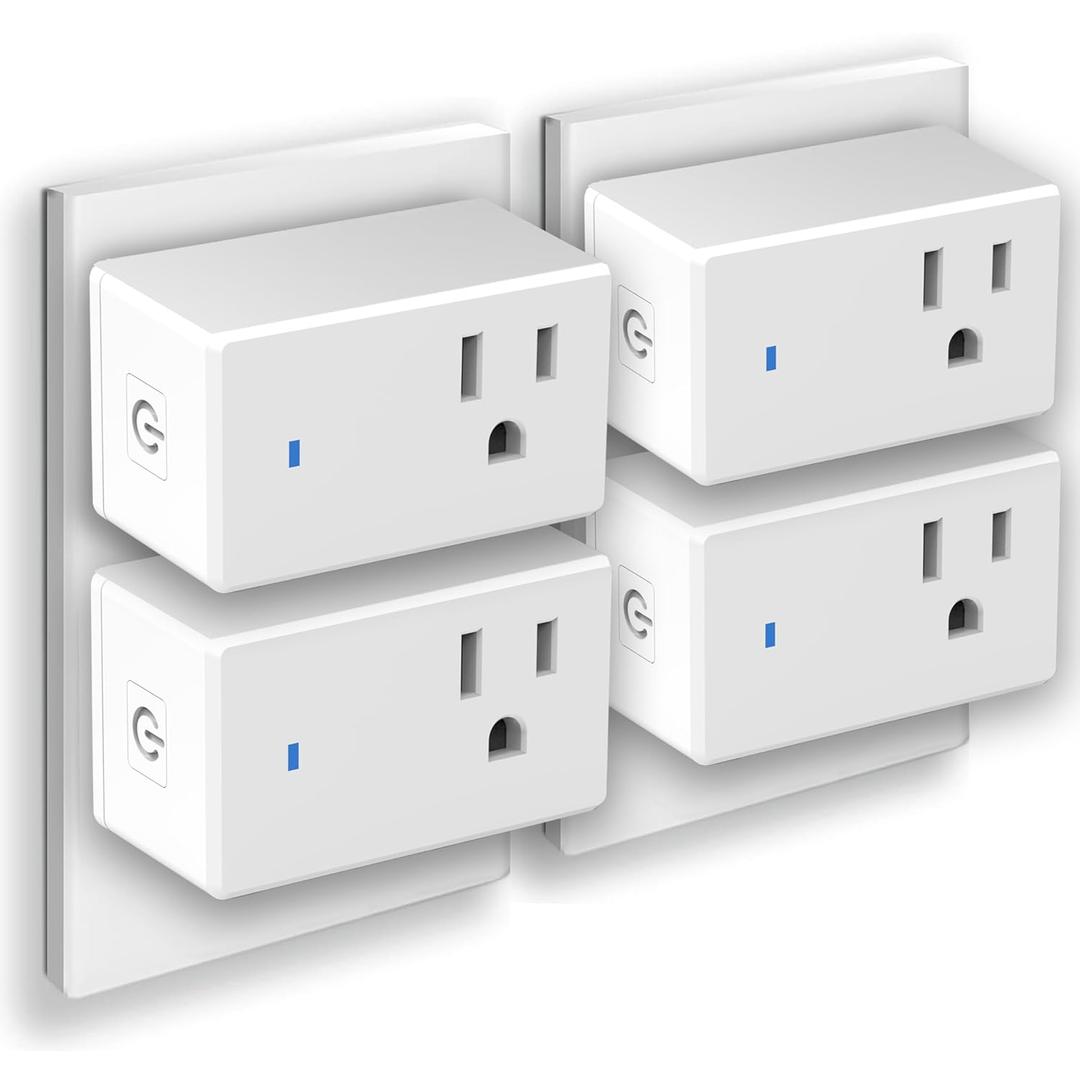 YNF Mini Smart Plug, Compatible with Alexa, Simple Setup with One Voice Command, Voice & Remote & Group Control, Timer & Schedule, Bluetooth Mesh, Alexa Echo Required 4 Pack