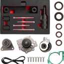 Engine Timing Belt Water Pump Kit + Camshaft Timing Locking Tool Kit Fits for 3887615 Engine, Fits for Volvo C70 S40 S60 S70 S80 V40 V70 XC70 XC90 1.9L/2.3L/2.4L/2.5L, #30751700 30638277 9995452