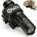 Life Mounts Tactical Rail Mount Flashlight - 3.5 in x 1.5 in, White LED - 1,000-Foot Beam & Multi-Mode Helmet Flashlight - 360-Degree Side Mount Helmet Lights - Weatherproof Design for Tactical Gear