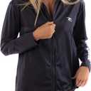 Rip Curl Women's Long Sleeve Zip-up, Hooded Rashguard with UPF 50+ Sun Protection-Quick Dry, Moisture-Wicking Swim Shirt (Large, Black)