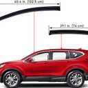 Lightronic Extra Durable Outside Mount Auto Vent Window Visor, Fits 2017-2022 Honda CR-V (CRV), UV Protection Rain Guard, Original Wind Deflector, No-Drill Easy Install, Dark Smoke, 4-Pcs