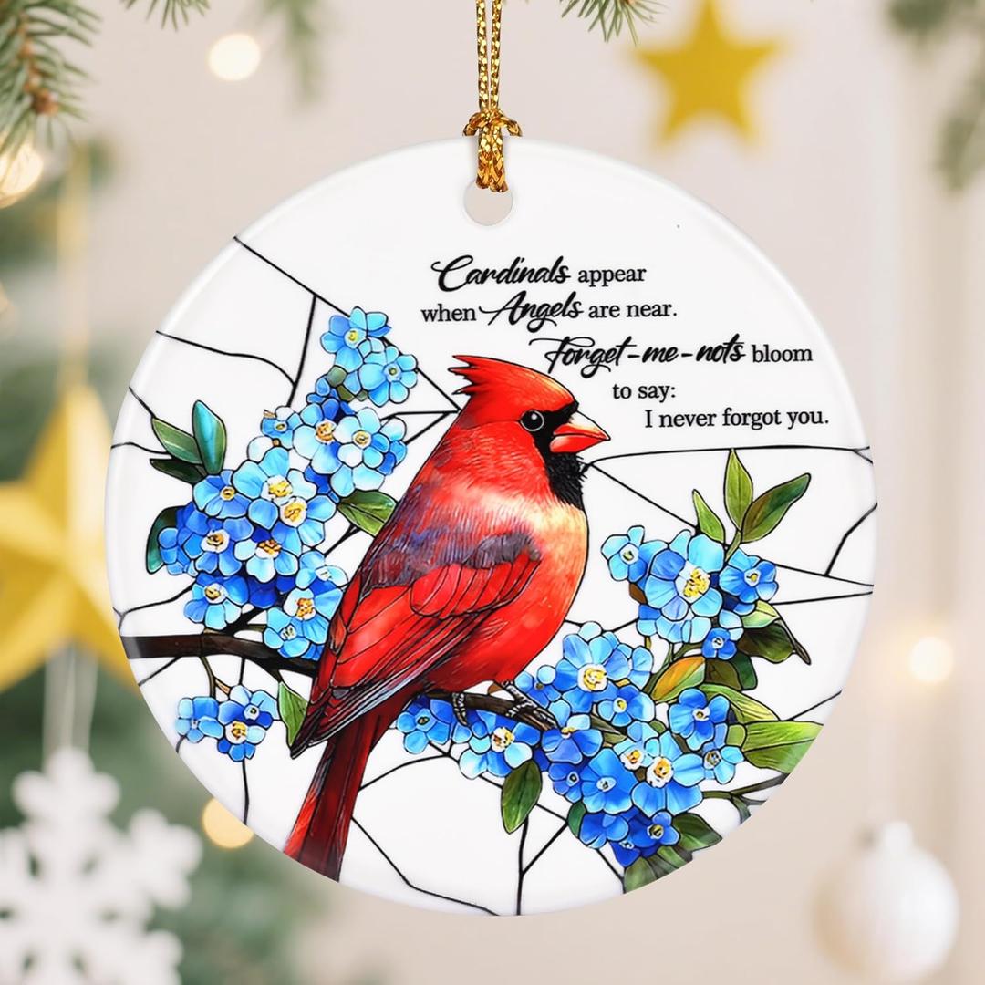Cardinal Christmas Ornament, Christmas Tree Ornaments, Keepsake Ornaments, Holiday Decor, Cardinal Gift, Remembrance or Memorial Gifts, Sympathy Gifts for Loss of Loved One