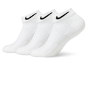 Nike Unisex Everyday Cushioned Training Low Socks (6 Pairs), White/Black, Large, Set of 2
