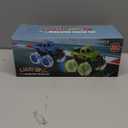 Monster Trucks Toys for Toddlers Boys: Light-up Wheels for Kids Age 2-4 Years Old,Toy Car for Kid Ages 3-5,Boy Cars to 3-6,Toy Truck for Toddler 1-3,Jam Birthday Gift for Children 1-3 (Blue and Green)