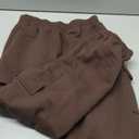 Aleumdr Womens Sweatpants Cargo Joggers Baggy Sweat Fall Pants Athletic Cotton Fleece Lined Casual Pants with Pockets, L