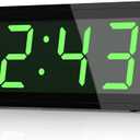 KWANWA Alarm Clock, Digital Clock, 1.8" LED Digit Display, Clearly Visible Day and Night, 12/24Hr, Clock for Bedroom, Alarm Clock for Heavy Sleepers Adults, Kids, Teens, Seniors