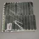 Green Long Hexagon Tile Peel and Stick Backsplash, 10 Sheets Self-Adhesive Wall Tiles Stick on Back Splash for Kitchen, Bathroom, Fireplace,RV(12"12")