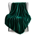 Fleece Throw Blanket for Couch, Sofa, 300GSM Super Soft and Warm Blankets, Forest Green Throw All Season Use, Cozy, Plush, Lightweight Size Standart